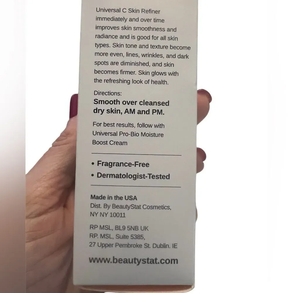 NIB BeautyStat Universal C Skin Refiner 20% Vitamin C‎ Brightening Serum, 1-oz